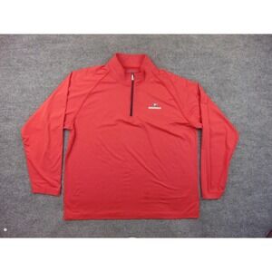 Georgia Bulldogs Pullover Mens 2XL 1/4 Zip Red Solid Champion Sporty SEC G-Logo